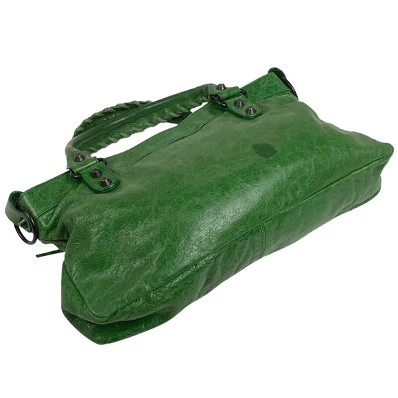 Balenciaga Leather The First Green Handbag - Picture 1 of 8